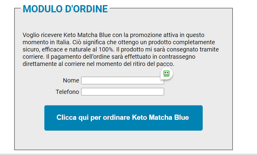 Keto Matcha Blue recensioni