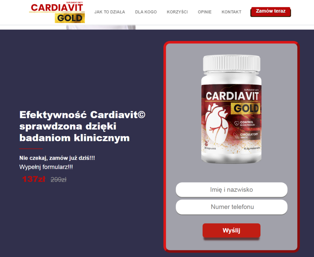Cardiavit Gold Cena £