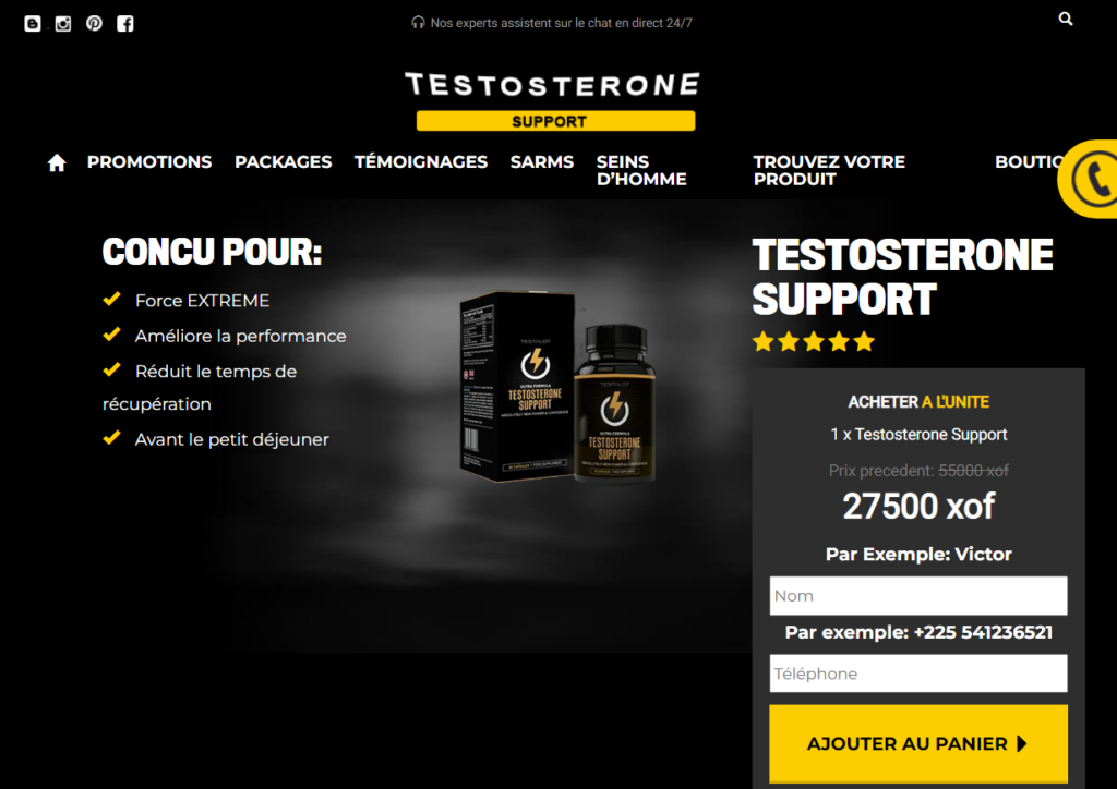 Testosterone Support Côte d'Ivoire
