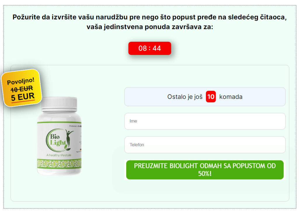 Biolight капÑула