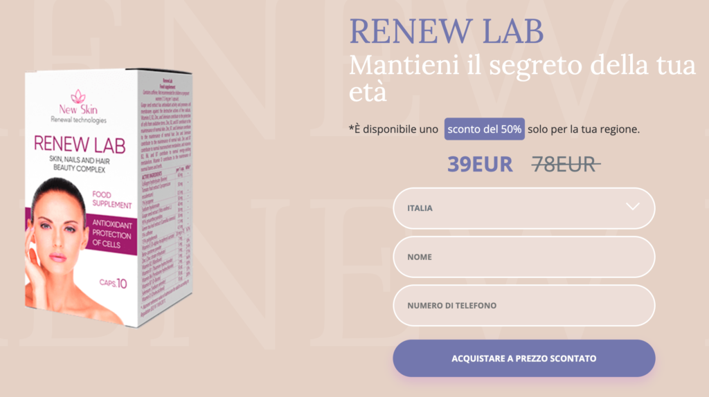 Renew Lab Prezzo